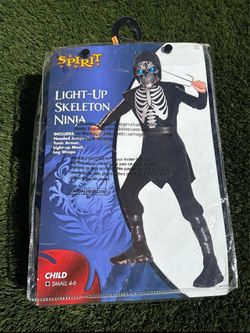 Spirit Light-Up Skeleton Ninja Kids Costume