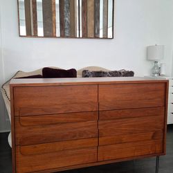 West Elm Gemini 6 Drawer Walnut Dresser