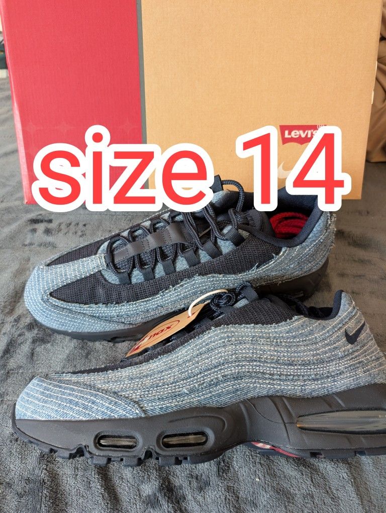 size 14 Levi's Nike Air Max 95 obsidian indigo blue