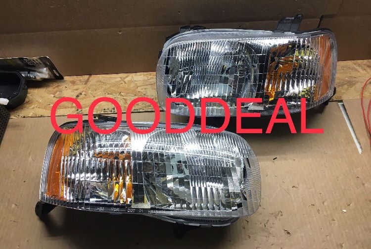 #OH96 FIT 01-2004 Ford Escape Chrome OE Style Halogen Headlight Headlights Head Light Pair Set