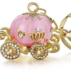 Keychain Cinderella Carriage Keychain or Purse Charm.