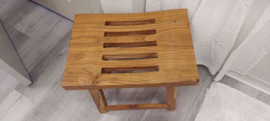 Bamboo bathroom stool