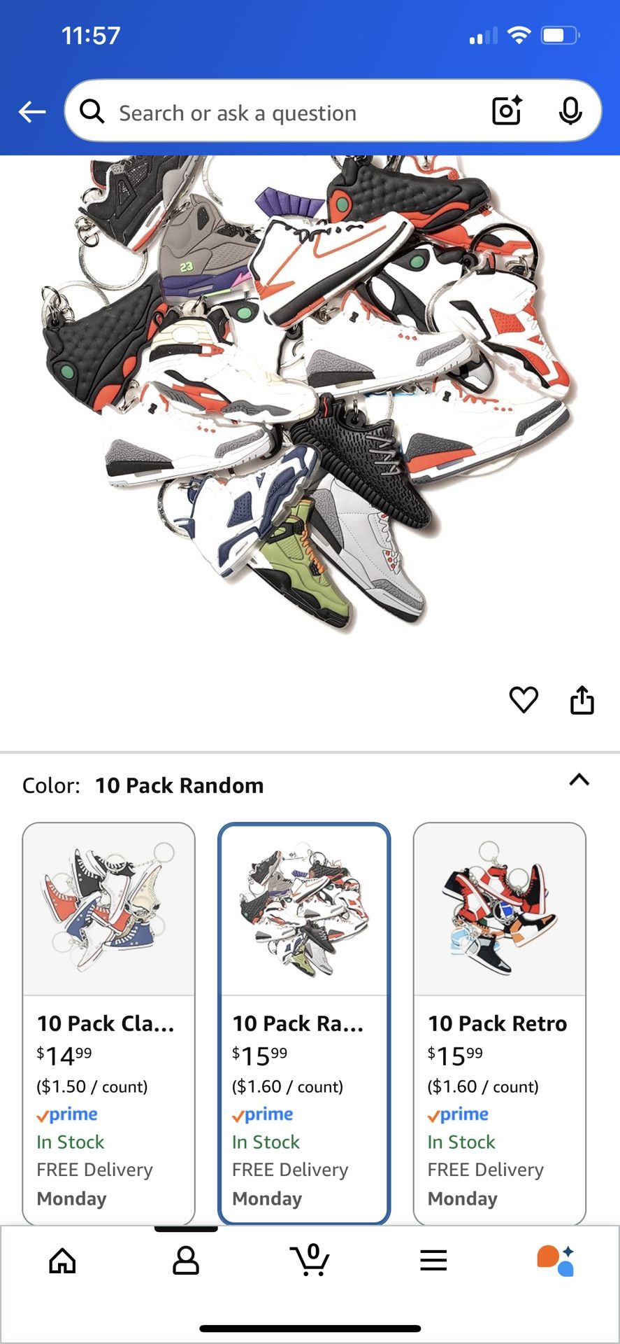 Jordan Shoe Keychain 