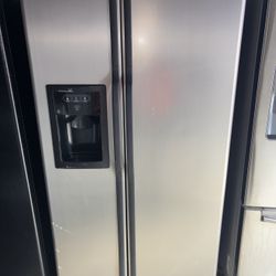GE Stainless Steel Refrigerator And Freezer