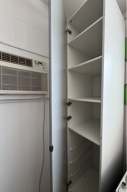 Mirror door four shelf storage