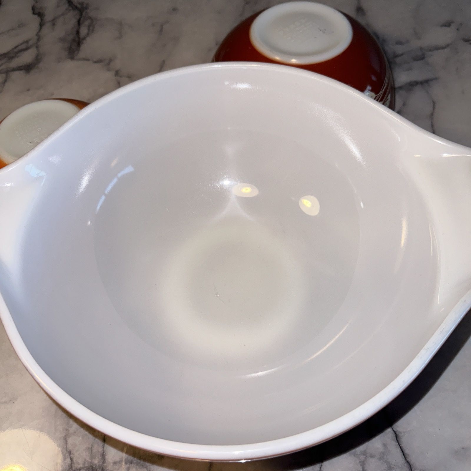Vintage Pyrex Autumn Harvest Wheat Nesting Cinderella Mixing Bowls Set of 3