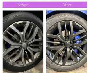 Doing rim blackout and caliper painting