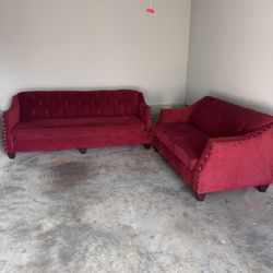 Sofa and loveseat
