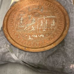 Vintage Copper Egyptian Copper Tray