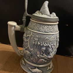 Vintage Arctic Odyssey stein , Handcrafted in Brazil 10” H