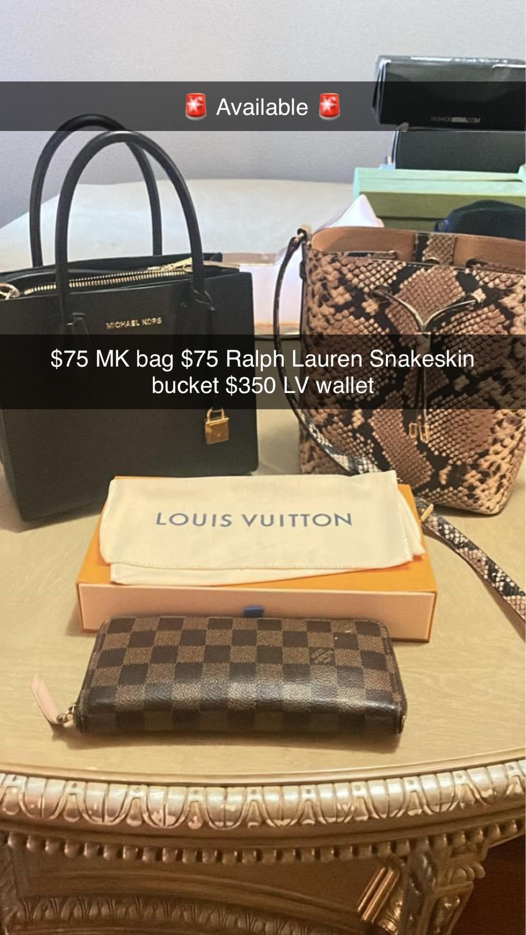 3 Handbags For Sale