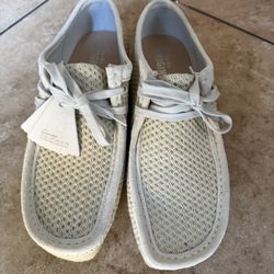 Clarks Originals Wallabee Off White Mesh men Size 9