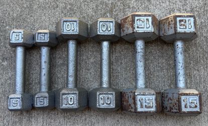 Hexagon Dumbbell Weight set 5lb/10lb/15lb