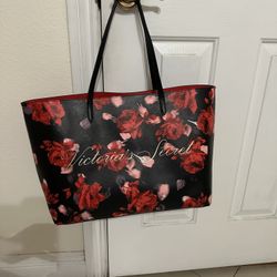 victoria secret floral tote bag