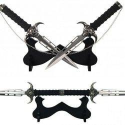 27"
Double Dagger With Wooden Display Stand