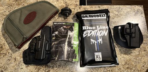 Lot of 3 Holsters, Case and Safety Lock