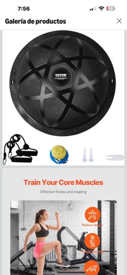 VEVOR Half Balance Ball Trainer with Resistance Bands