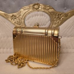 Gold Metal Style Purse 