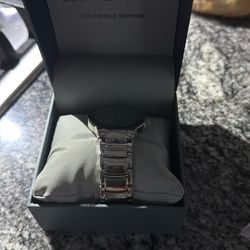 Geoffrey Beene Blue Sapphire Silver Watch