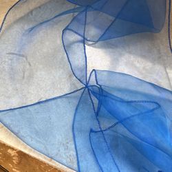 148 Blue Organza Chair Sashes. Great For Parties And Weddings.