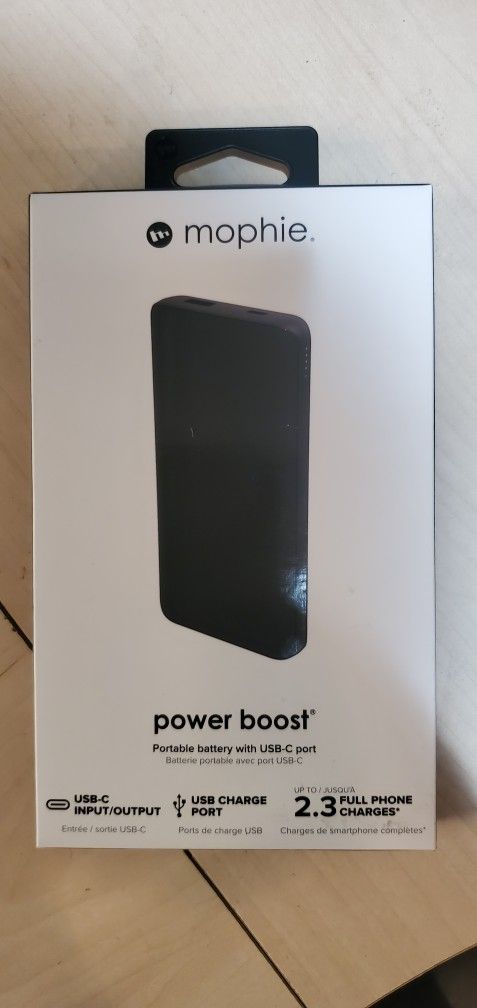 New And Never Used Power Boost Portable Battery With USB -C Port