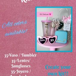 Take advantage of our 15ñera /Wedding Bundle Kits!! 

"Make your own kits" by choosing 3,4 or 5 items and comes on a transparent gift bag! 

Share wit