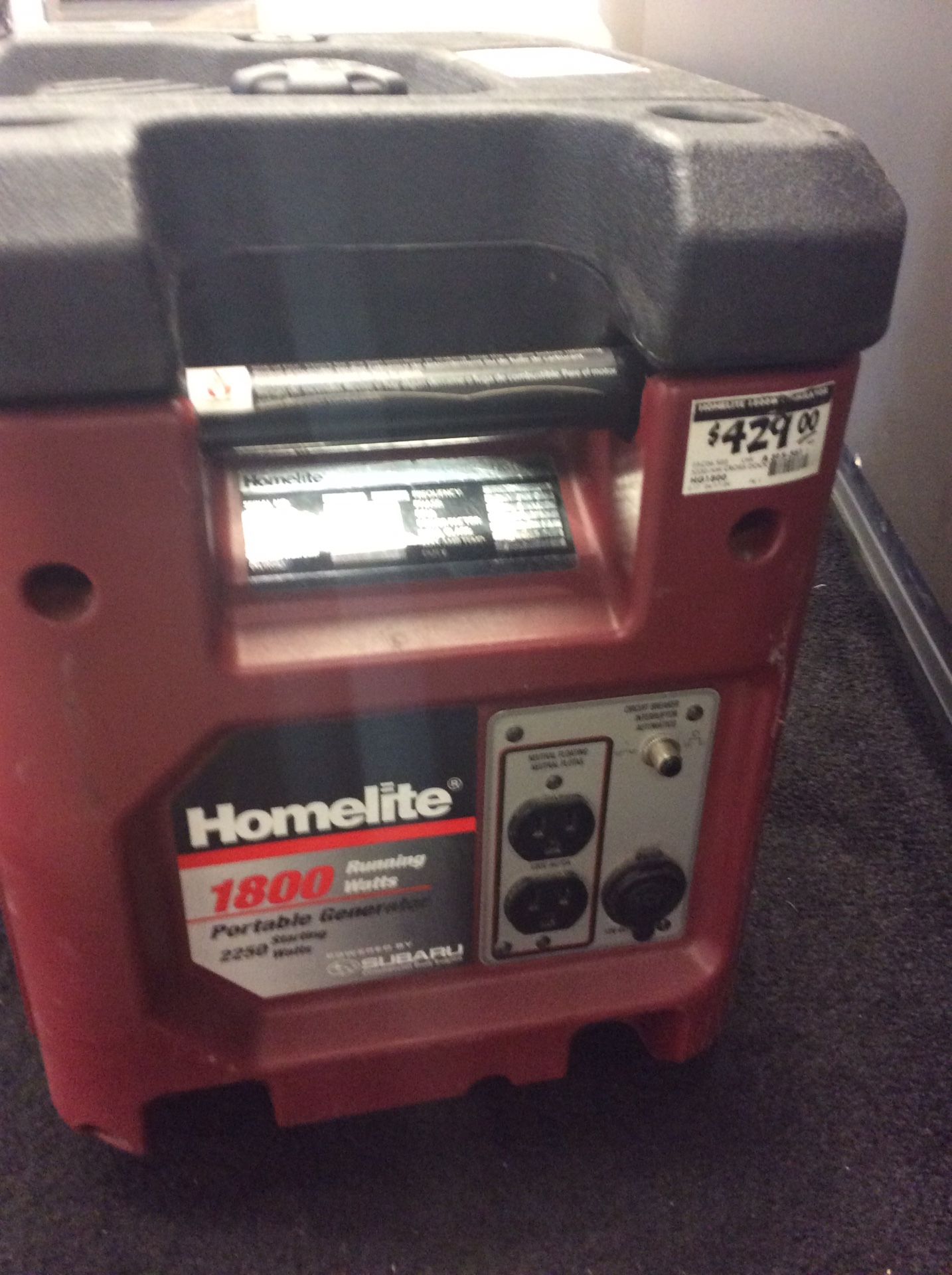 HOMELITE 1800 WATTS GENERATOR POWER BY SUBARU for Sale in WA
