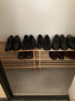 WOODEN  SHOE RACK-  -  $15 EACH
