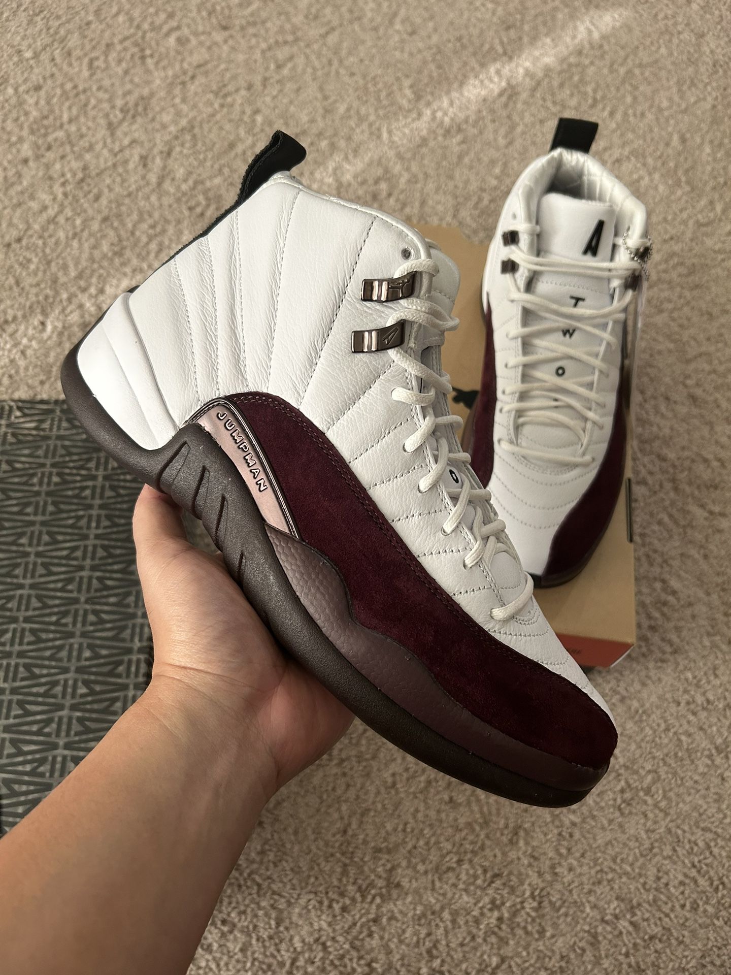 A Ma Maniere Jordan 12 Maroon A Ma Maniere X Jordan 12 Retro White