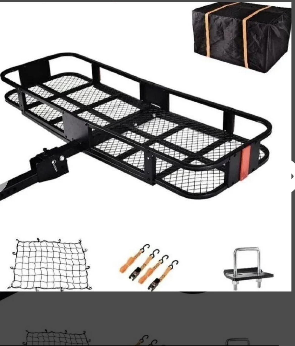 TITIMO 60"X21"X6 FOLDING HITCH MOUNT CARGO CARRIER New in original box still factory