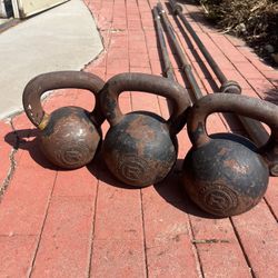 Three Rogue Fitness 2006 Kettle Bells 