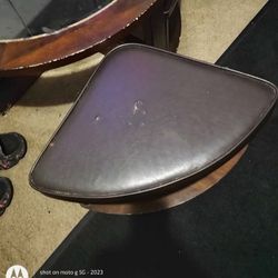 Wood Glass Ottoman Table With Chairs