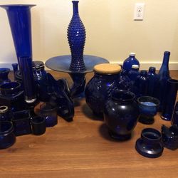 Vintage Cobalt Blue Glass 