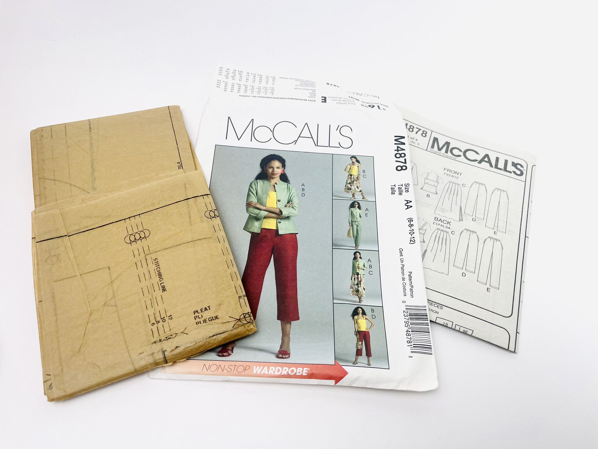 Womens UNCUT Mccalls M4878 SEWING Pattern Jacket Top Skirt Pants Size 6-12
