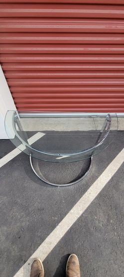 Milo Baughman Demilune Console Table. 