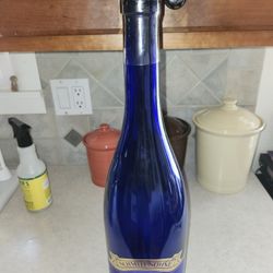 Vintage 20" Tall Cobalt Blue Bottle for Display

