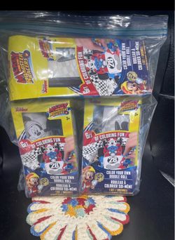 Lot of 3 Disney Junior Mickey Roadster Racers Coloring Doodle Rolls