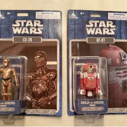Star Wars Disney droid factory CU-28 & QT-RT build a droid NO TRADES
