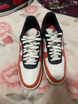 Nike Air Force 1 Low White/Black/Orange – Men’s Size 10