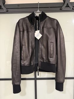 Brunello Cucinelli nappa leather jacket size 38