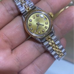 Ladies 26mm Rolex Champagne Diamonds Buy Sale Trade Box Richard Cuban Jubilee