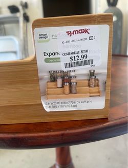 Smart Design Expandable Bamboo Spice Rack