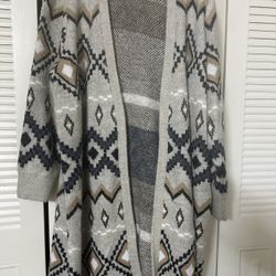 A.N.A Womens Long Sleeve Open Front Cardigan Sweater Size OX Excellent Condition
