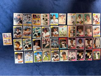 41 Vintage Detroit Tigers Baseball Card Lot Topps Kaline Fidrych Trammell