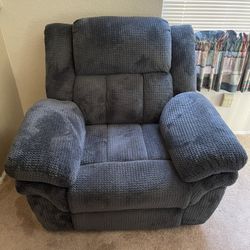 Navy blue Electric Recliner- Like New!