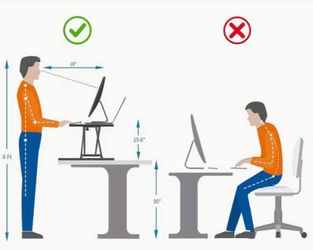 Adjustable Height Standing Desk Riser