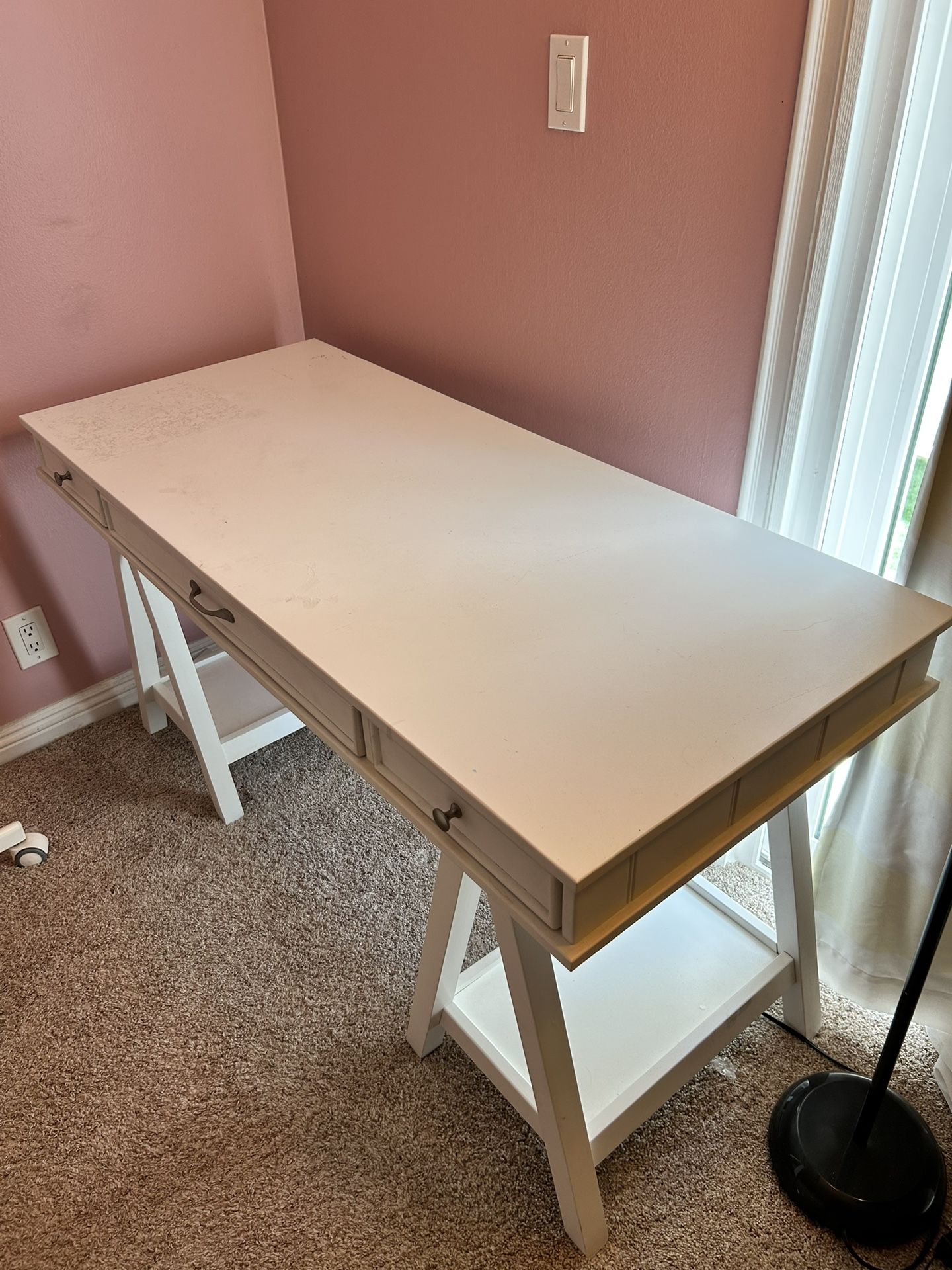 Large White Desk