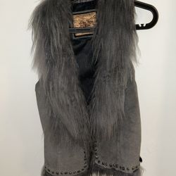 Pepe Jeans Leather Fur Vest