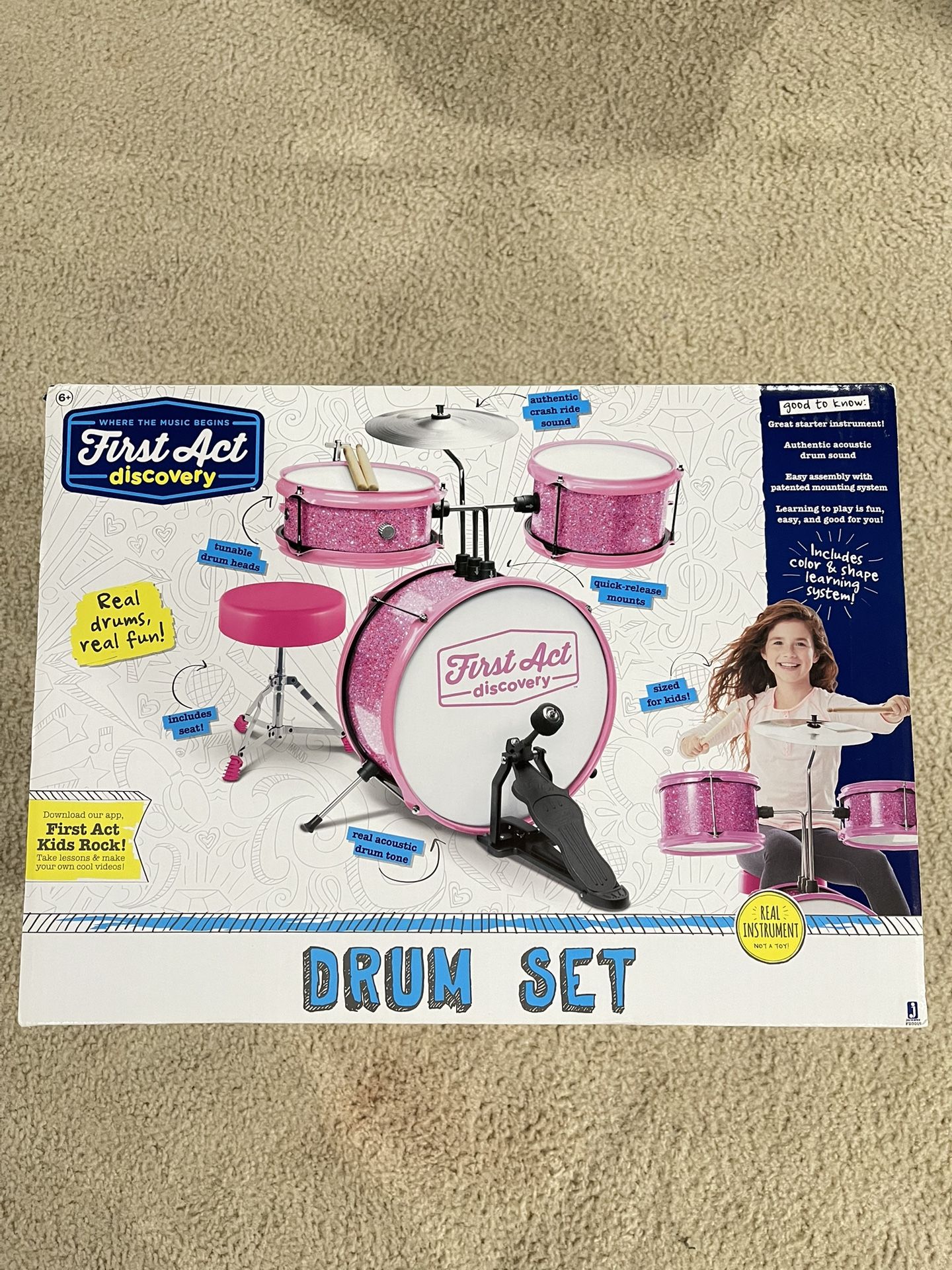 $40 first act discovery drum set