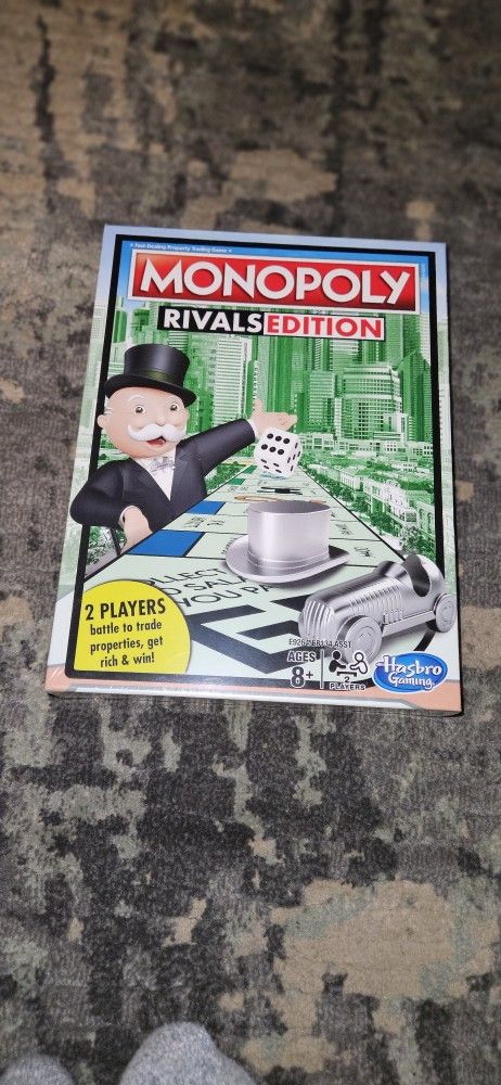 Monopoly Rivals Edition Board Game Parker Brothers Hasbro 2 Players - New Sealed